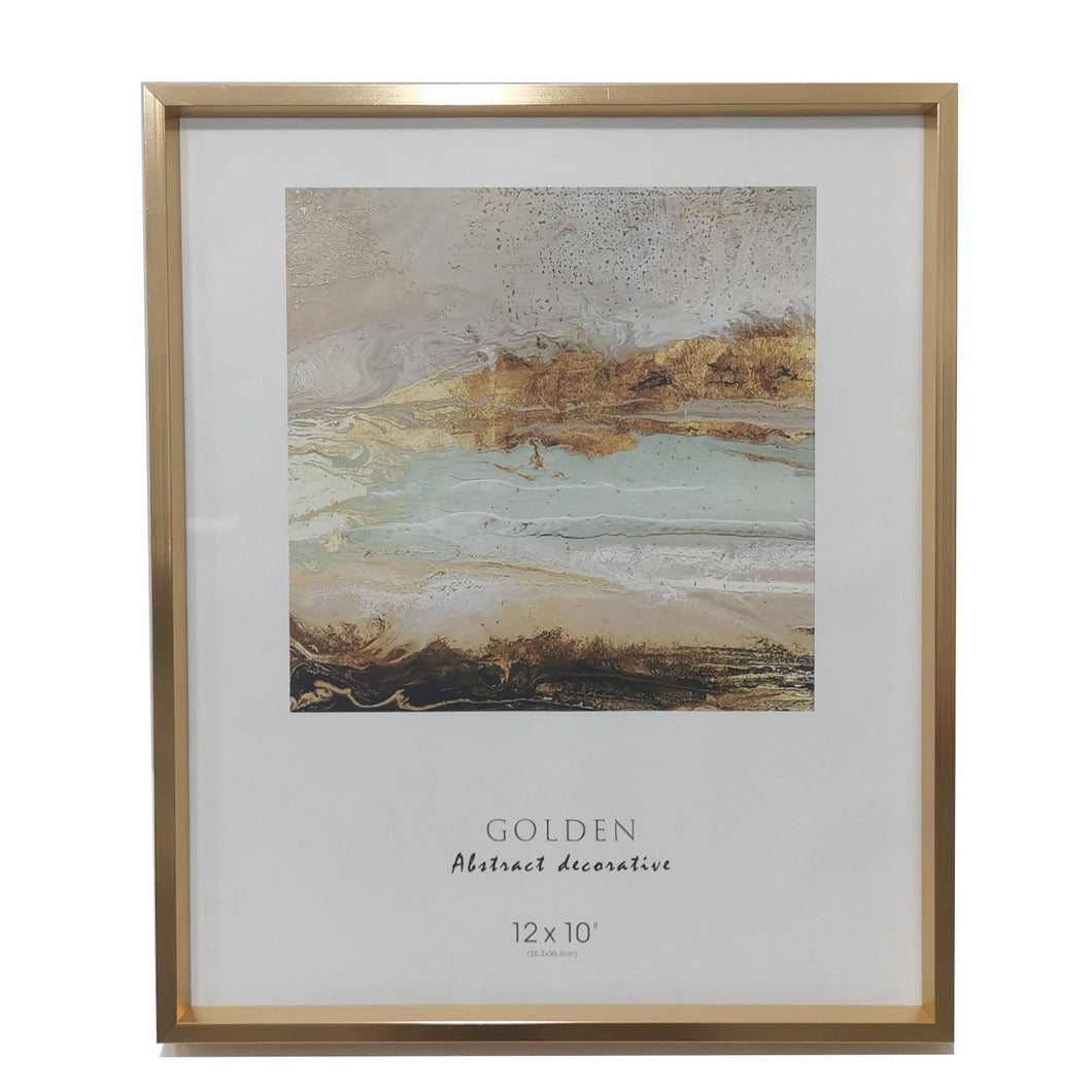 Brushed Gold Frame 12 x 10 inches