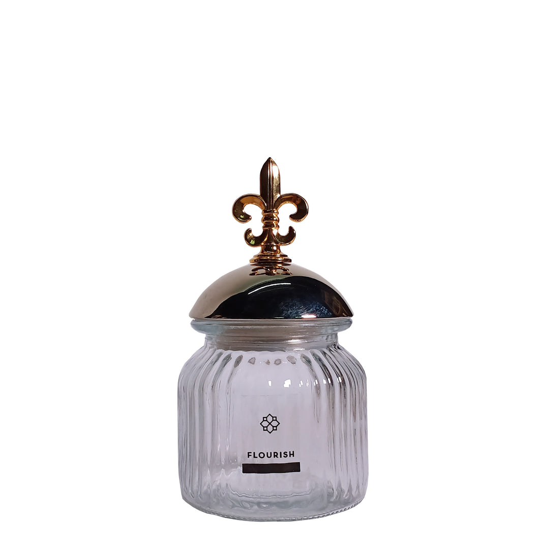 Fleur de Lys Apothecary Jar