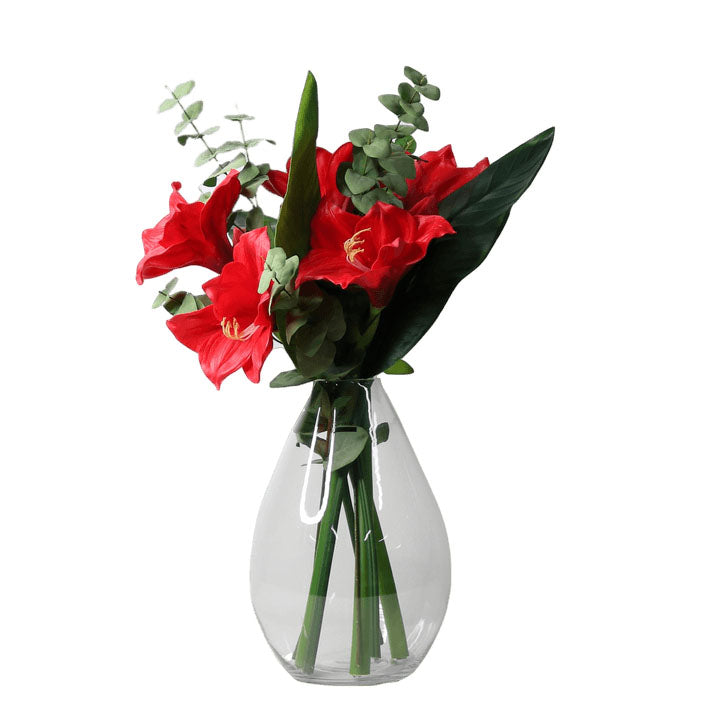 Amaryllis, Eucalyptus Spray & Bird of Paradise Leaf Mix